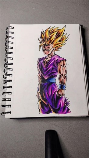 Gohan from Dbz 🔥Artwork #art#shorts#anime#dbz#drawing