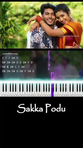 Sakka Podu Keyboard Cover | Piano Notes | Daas | Yuvan Shankar Raja | Fernandez 5