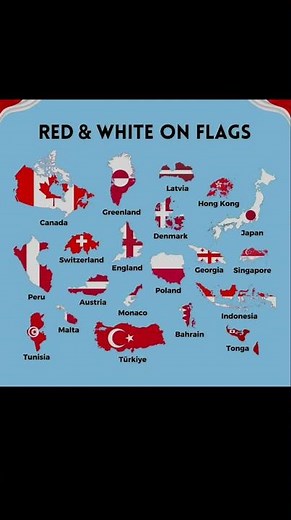 Red & White Flags Around the World 🚩🌍