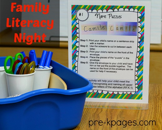 Family Night Ideas for Preschool and Kindergarten