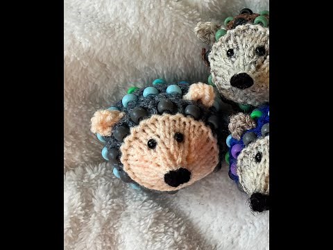 Beaded Hedgehog Fidget Toy -Pattern for Knit AND Crochet combo! See info