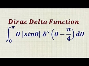 Dirac delta function _ Derivative Property_ Evaluation of integrals