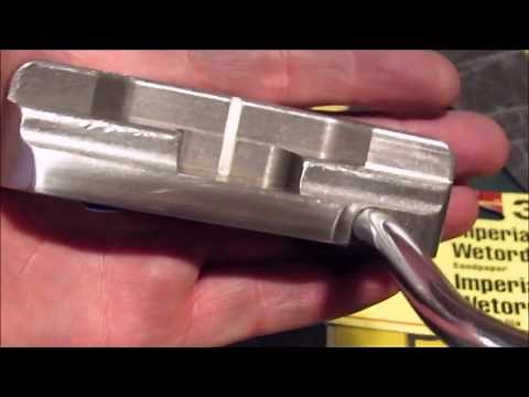 Removing Dings and scratches from Golf Putter at Home DIY putter refinish