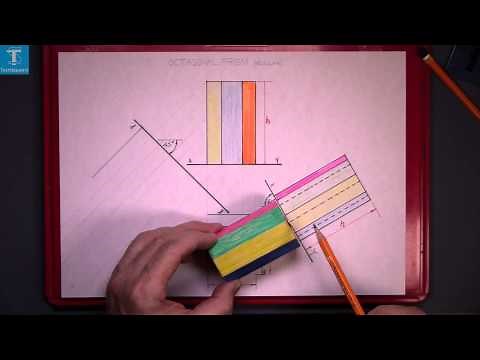 Orthographic Projection: Octagonal Prism