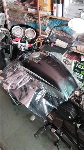 💫Splendor Plus bike transparent lamination 💯💪splendor lamination #splendormodified #shorts #modified