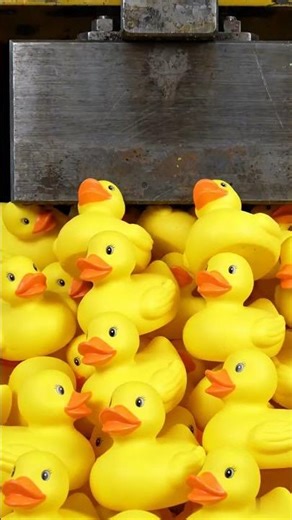 Crushing 1,000 Rubber Ducks with a Hydraulic Press! 🦆💥 (Oddly Satisfying) #asmr