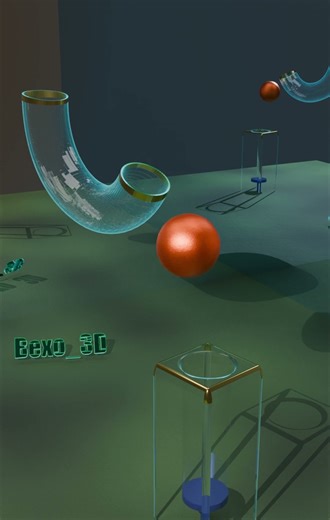 Amazing Physics in Motion Ball Tube #3d #simulation #animation #blender #satisfying #shorts #asmr