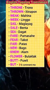 Tagalog English Translation/Vocabulary Words Filipino to English translation/Tagalog English challenge | John Ines Mina