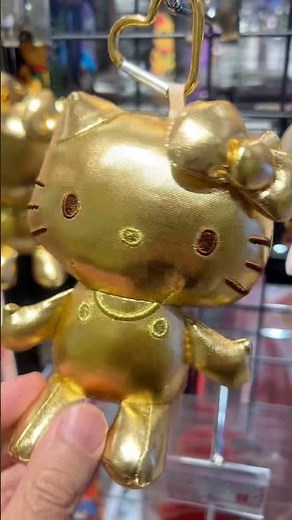 Golden Hello Kitty Plush Keychain #hellokitty#plushpendant