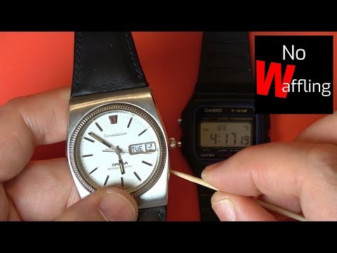 How to set time, day and date on Omega MEGAQUARTZ Calibre 1310