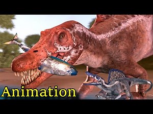 [Jurassic World SFM] Spinosaurus hunting for Fish - Animation