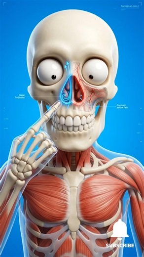 Why Is One Nostril Always Blocked? 👃😱 | Skeleton Anatomy Explained