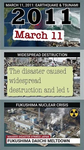 Today in History March 11, 2011 A massive earthquake and tsunami strike Japan