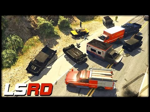 GTA 5 LSRD | Die Massenkarambolage - Deutsch - Grand Theft Auto 5 Los Santos Rescue Division