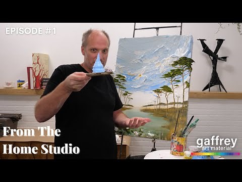 How to Paint a Textured Lakescape | Sculptural Acrylic Painting | Justin Gaffrey