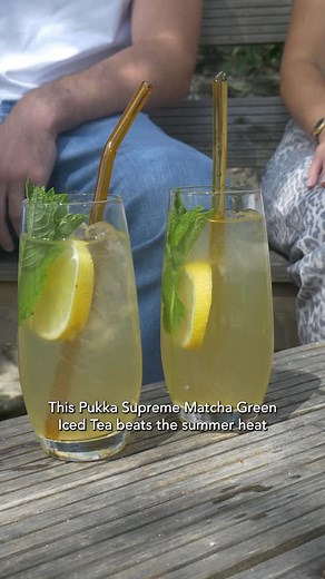 Pukka Herbs on Instagram: "Our Supreme Matcha Green Iced Tea recipe is a simple and refreshing way to enjoy one of our herbal blends, perfect for warm afternoons or slow summer mornings 🌞 What you need: 🌿 Pukka Supreme Matcha Green tea bags 🌿 Sweetener of your choice 🌿 Cucumber ribbons 🌿 Freshly squeezed lemon juice 🌿 Sparkling water 🌿 Sprig of mint 🌿 Ice 📌 Save for when you next need summer drink inspiration!"