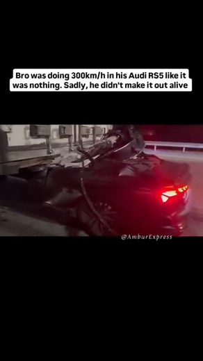 Crash Dummy on Instagram: "Tragic Accident: Over Speeding Audi Crashes After Truck Changes Lane A high-speed crash serves as a strong warning for all drivers! A tragic accident occurred when a speeding Audiss crashed after a truck suddenly changed lanes. The driver had no time to react, leading to a fatal collision. This incident highlights the dangers of over speeding and the unpredictability of other road users. No matter how skilled or careful you are, roads can be dangerous. Vehicles are mac