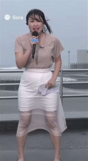 報道の裏側！暴風雨の中で奮闘するアナウンサー