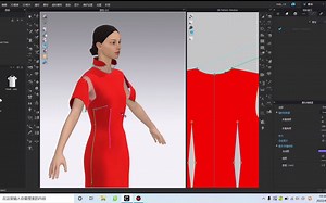 用clo3d和cad软件制作旗袍（8）