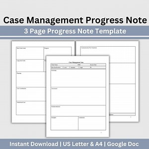 Social Worker Progress Note Template Editable Google Doc SOAP/DAP Form for Case Management - Etsy