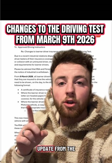 UPDATES FOR THE NEW CHANGES TO THE IRISH DRIVING TEST 🚨 - #fyp #learnerdriver #drivingtest #irishdrivingtest #drivingtestireland