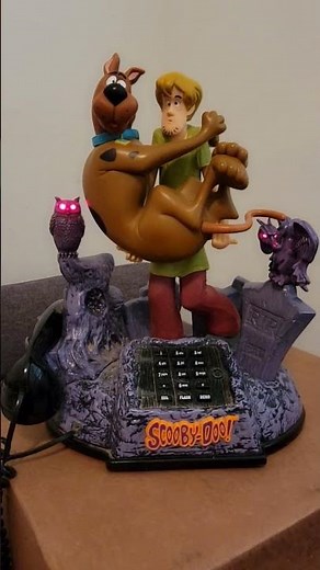 Vtg. 2000 SCOOBY DOO SHAGGY Animated Telephone Halloween Graveyard Works