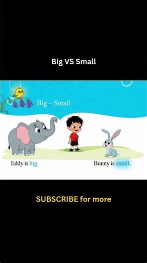Big vs Small for Kids 🐘🐰 | Learning Opposites | Kids Learning Shorts