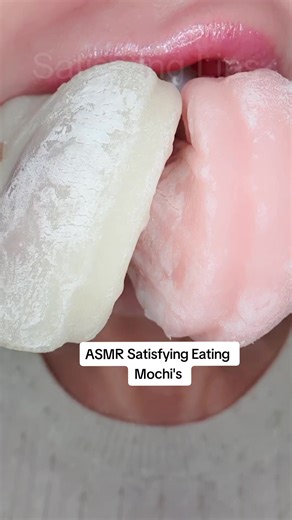 Have You Ever Tried A Mochi ASMR Satisfying Eating Sounds #asmr #mochi #mukbang #satisfyinglips