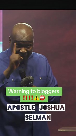 Apostle Warns Bloggers #apostlejoshuaselman #koinoniaglobal #blogger #fyp #relatable