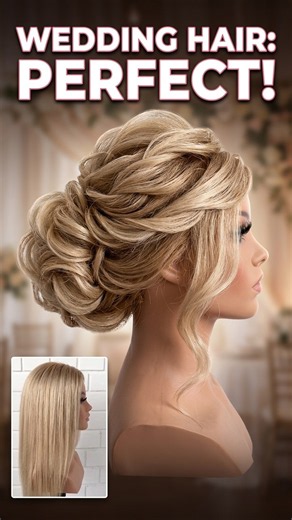 Elegant Low Bun with Curls Easy Wedding Hairstyle #bridalhairstyle #tutorial #hair