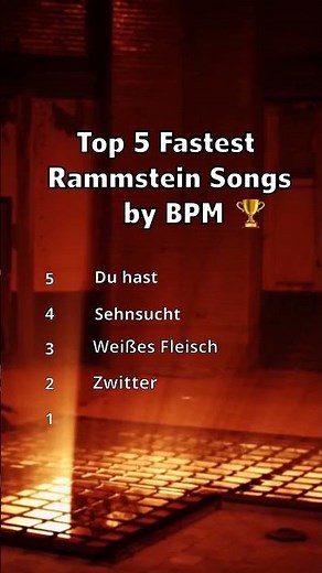 Top 5 Fastest Rammstein Songs That Will Blow Your Mind! 🚀🔥