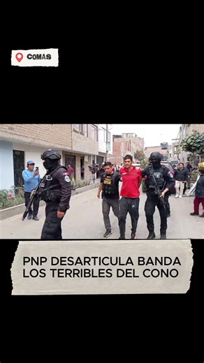 #Comas | Gracias a una efectiva labor de inteligencia de la Dirincri, la Policía Nacional del Perú desbarató la banda Los Terribles del Cono, dedicada a la extorsión y robo agravado. Se incautaron apuntes extorsivos, celulares y otros elementos incriminatorios. #DeLaDefensivaALaOfensiva | Ministerio del Interior del Perú