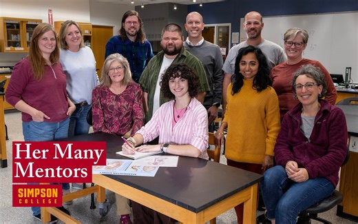 Her Many Mentors: Alivia Eaton ’26 is achieving more than she imagined possible, thanks to outstanding faculty who have invested in her success from day one. See what Alivia has to say about the special people making a profound difference in her Simpson education. | Simpson College