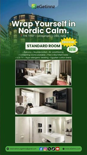 eGetinnz.com | THE THIEF Oslo Standard Room Experience 🇳🇴