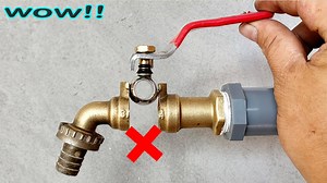 2.2M views · 19K reactions | You'll want to know this plumber's secret trick! Ideas to fix leaky metal water lock | Learn for life | Facebook