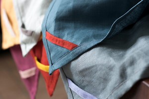 Linen Tea Towels With Colorful Loops. Natural Dish Kitchen Towel. Pastel Modern Home Decor. - Etsy