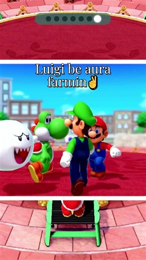 luigi aura farming? #mario #supermario #nintendo #gaming #nintendoswitch #peak #games #aura
