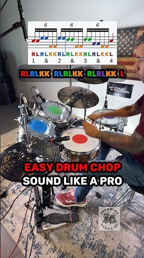 Easy Drum Chop to Sound Like a PRO | Beginner Drum Lesson 🥁 #drums