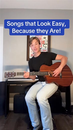 Dave - Beginner Guitar Teacher on Instagram: "Songs that Look Easy, because they are! 🎸 #guitartok #guitar #musiciansoftiktok #fyp #foryou"