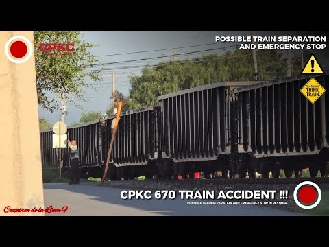 POSSIBLE TRAIN SEPARATION AND EMERGENCY STOP ⚠️ /// CPKC 670 TRAIN ACCIDENT.