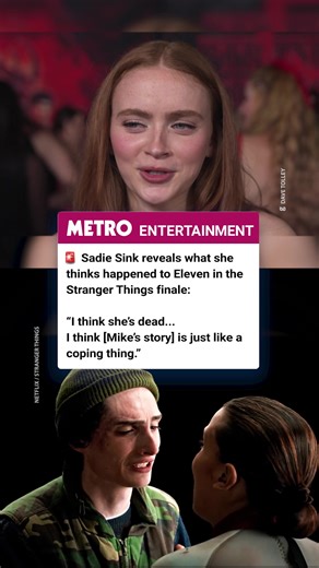 Do you think this was Eleven’s fate too? 🥹 In an appearance on @FallonTonight Stranger Things star, Sadie Sink, revealed to @Jimmy Fallon what she thinks happened to Eleven in the finale of Stranger Things. “I think she dead, I don’t know… Is that a hot take? I think (Mikes story) is just a coping thing.” 💔 #strangerthings #strangerthings5 #sadiesink #milliebobbybrown #elevenstrangerthings