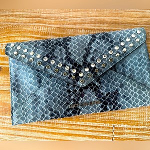 Blue Python Michael Kors Clutch- never used