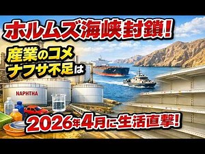 ホルムズ海峡封鎖 産業のコメ ナフサ不足は2026年4月に日本の生活を直撃する 【PETボトル材料枯渇】【おむつ材料不足】【商品包装材不足】 【AIによりソースを忠実に解説する動画】【ソースは概要欄】