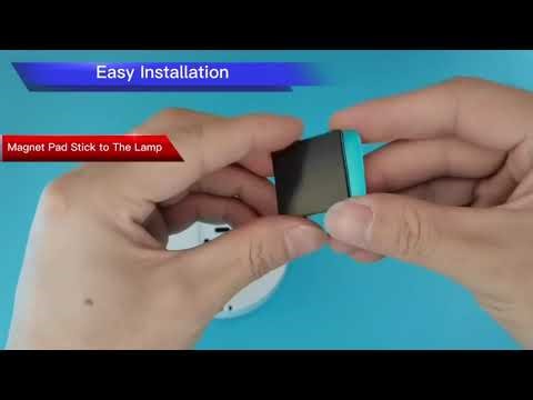 Luz com sensor de movimento, luz noturna recarregável USB, lâmpada LE