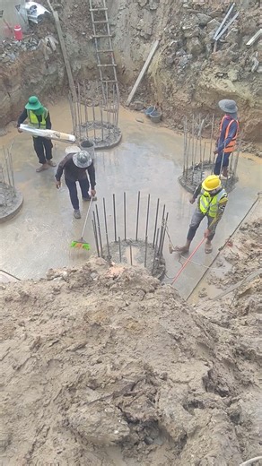 Pouring the Future: Concrete Foundation Work #construction #civilengineering #foundation