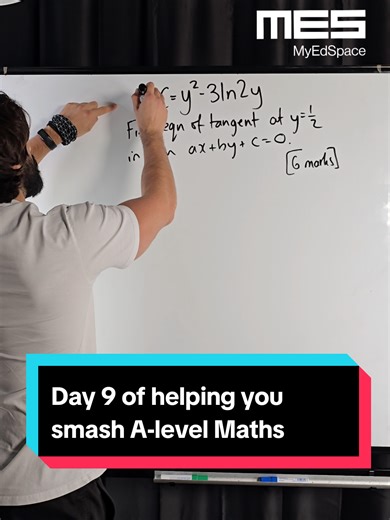 Day 9 of helping you smash A-level Maths | CRAZZYYY 6 mark implicit differentiation question #neildoesmaths #myedspace #erc #alevel #alevelmaths