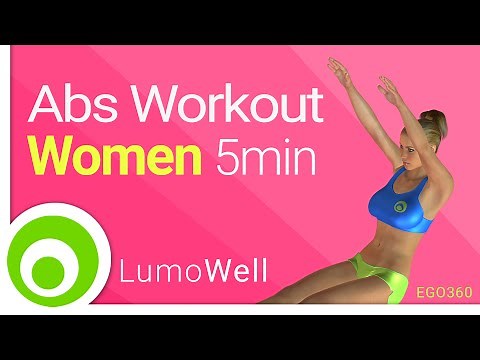 Abs workout for women at home. 5 minute ab exercises (no equipment)