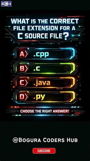 C file Extension | Only Real Programmers Know This! 🤯 C File Extension Quiz | C Programming Question