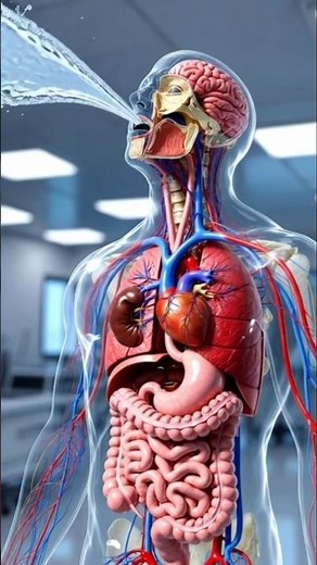 What REALLY Happens When You drink water #animotion | 3D Digestive System Animation #funny #viral