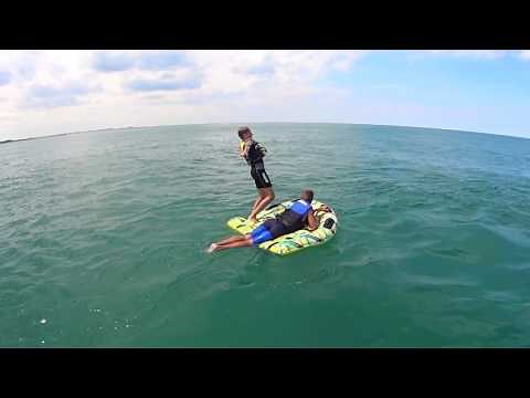 Yamaha Waverunner VX1100 pulling a Hydroslide Tube 64" two person Jetski